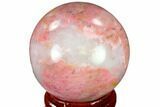Polished Rhodonite Sphere - India #116171-1